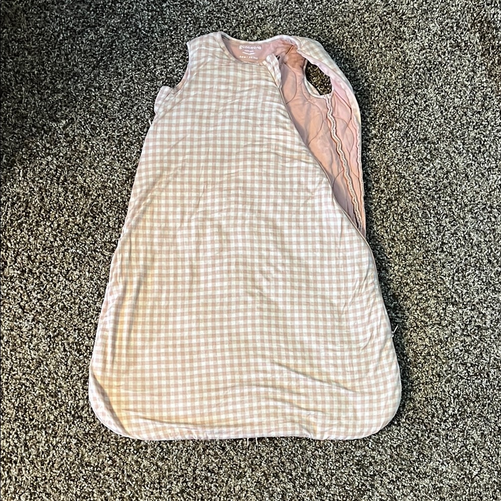 Pink Gingham Sleepsack 3-9 months